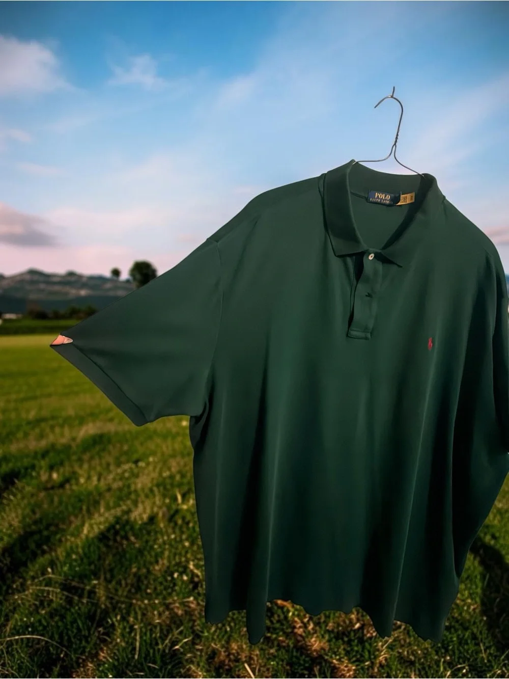 Polo Ralph Lauren Big & Tall 2XB Dark Green Polo Shirt Red Pony Cotton Classic